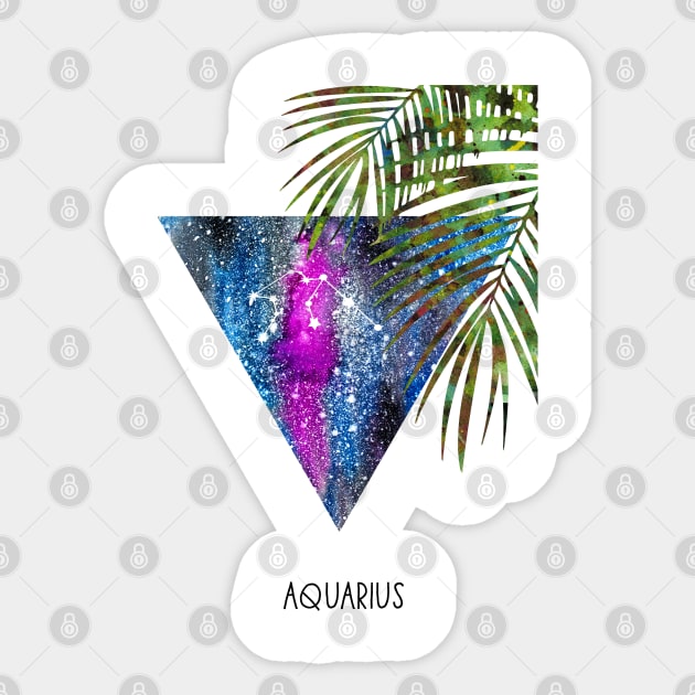 Aquarius Constellation, Aquarius Sticker by RosaliArt